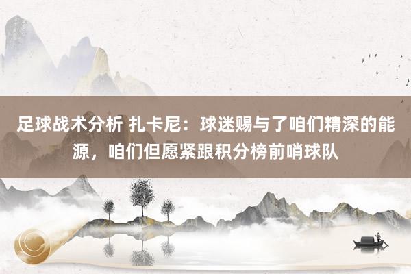 足球战术分析 扎卡尼：球迷赐与了咱们精深的能源，咱们但愿紧跟积分榜前哨球队